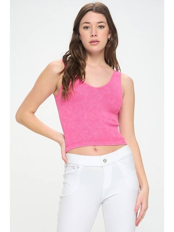 Reversible Ribbed Tank Top (14 COLORS)