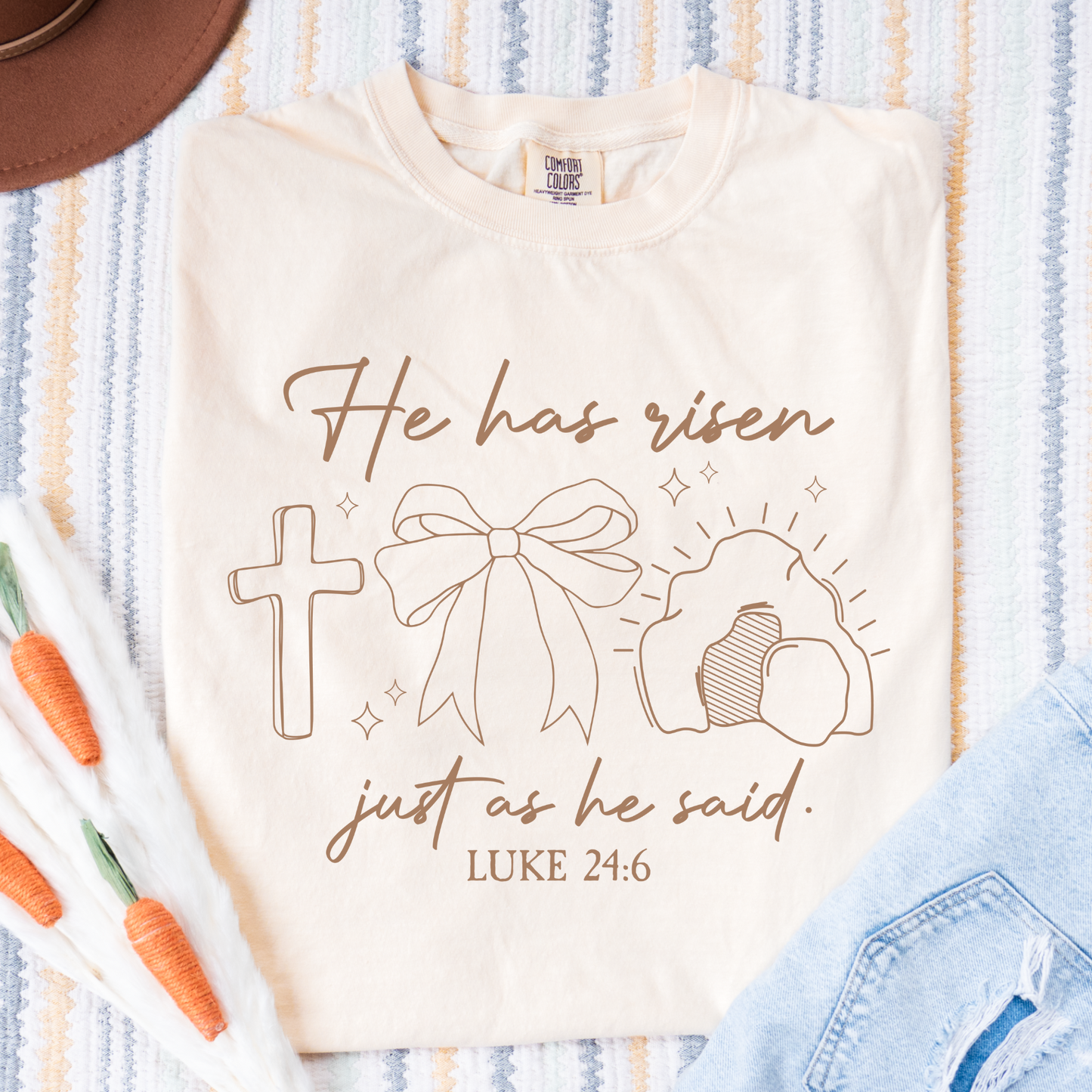 He Is Risen Icons Comfort Colors Tee