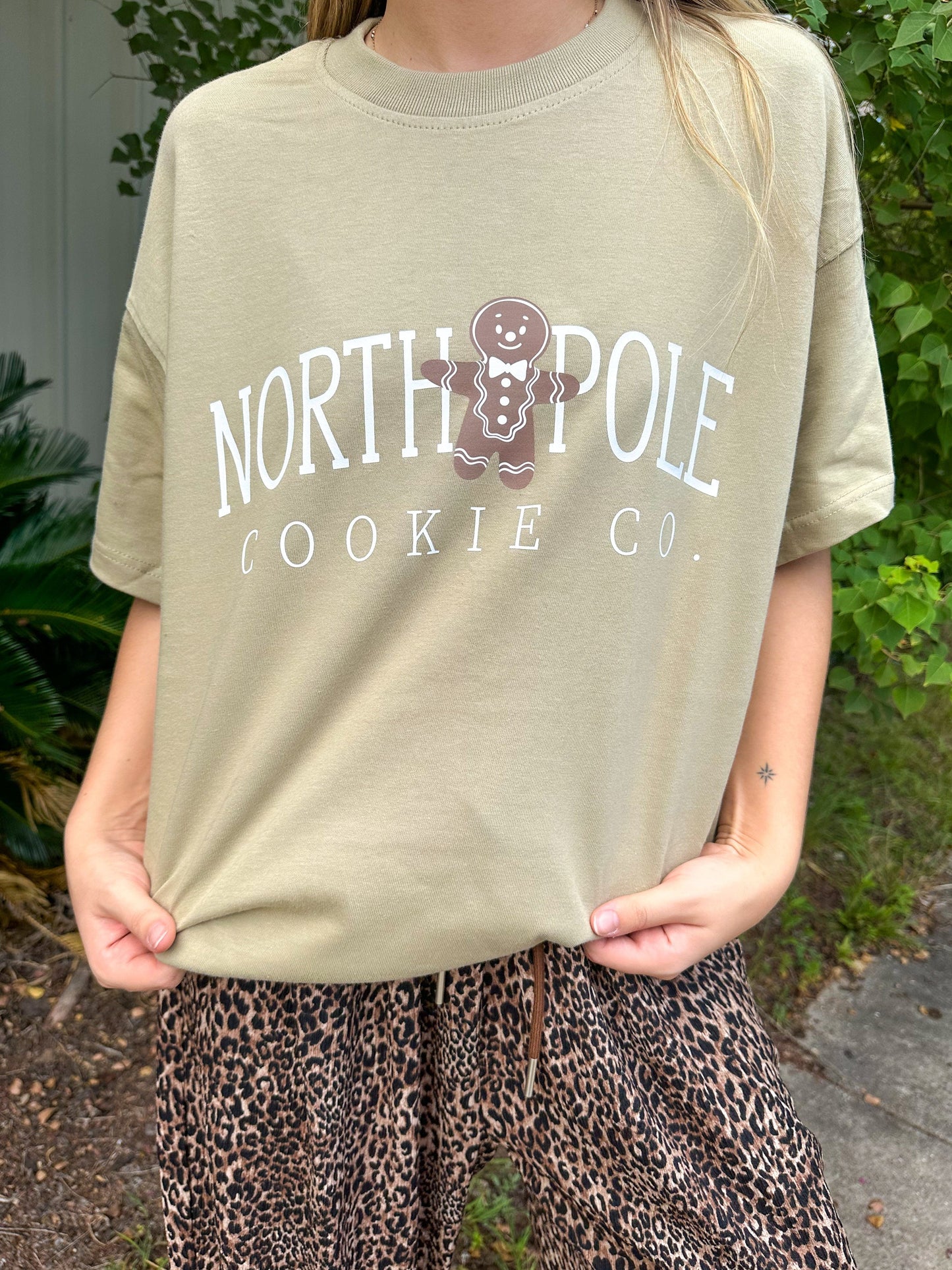 North Pole Cookie Co Mock Neck Tee