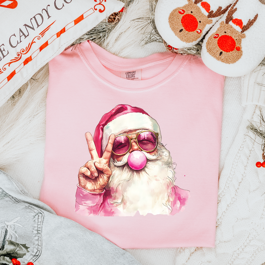 Bubblegum Santa Comfort Colors Tee