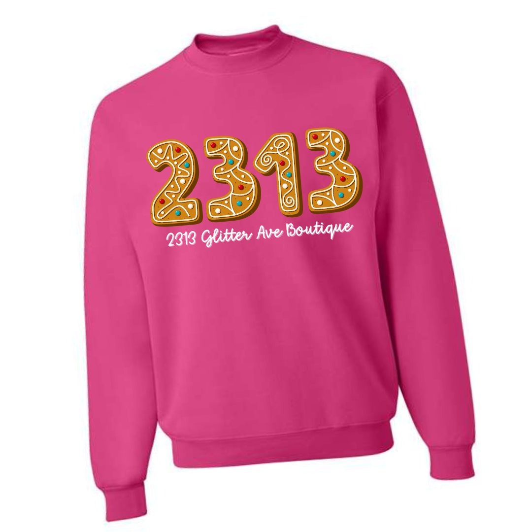 2313 Glitter Ave Gingerbread Crewneck