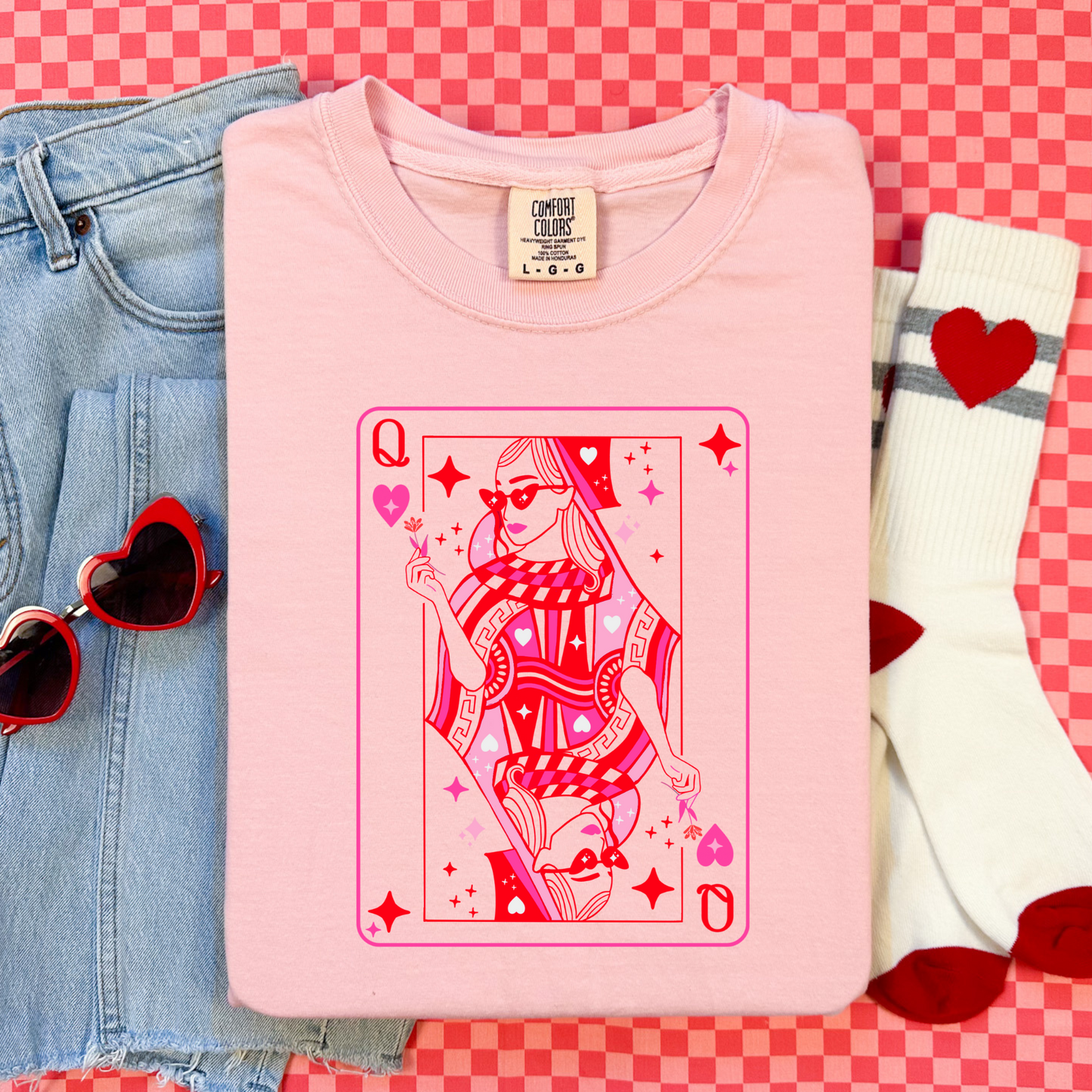 Queen of Hearts Comfort Colors Tee