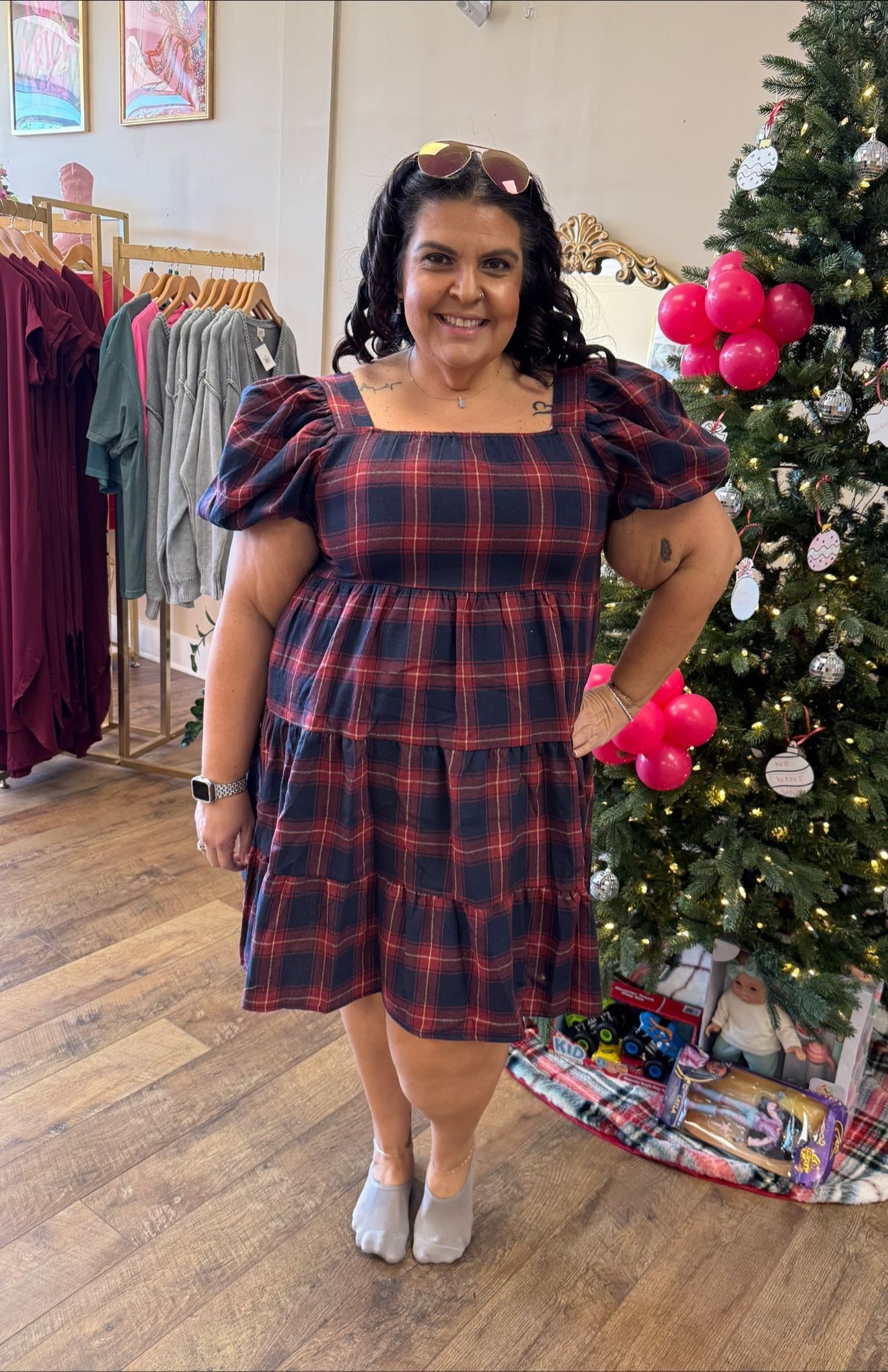 Tis the Season Plaid Dress