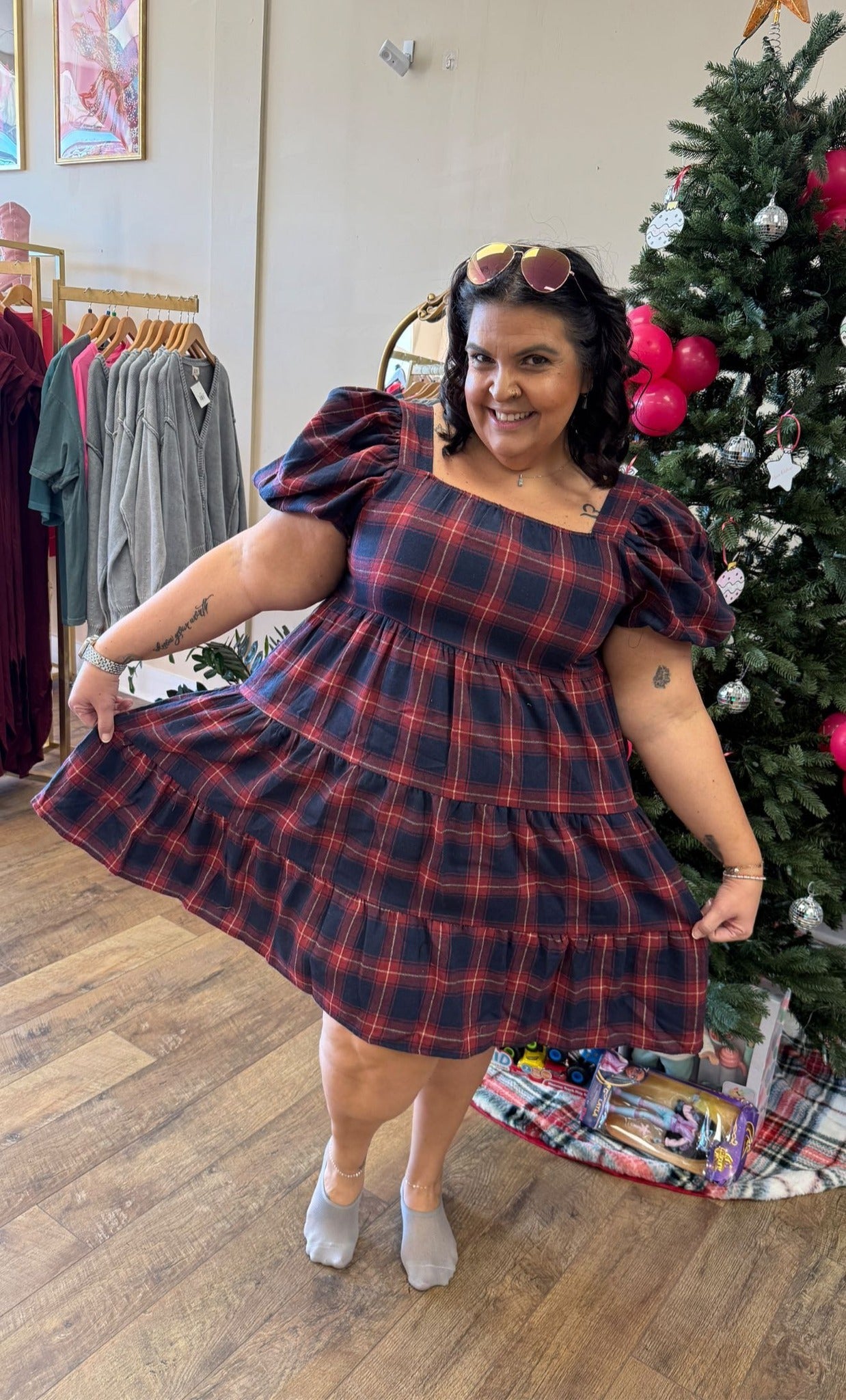 Tis the Season Plaid Dress