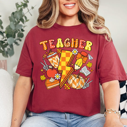 Fall Teacher Comfort Colors Tee