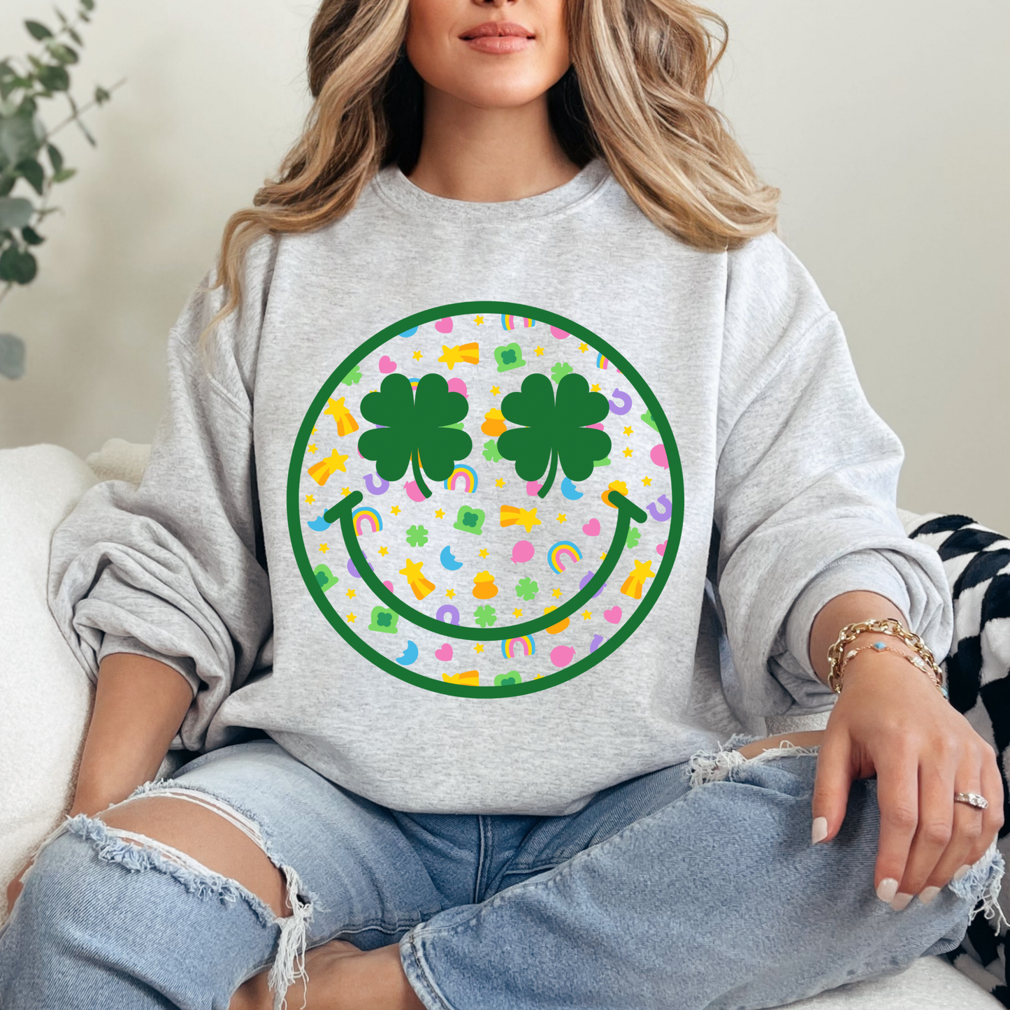 Shamrock Smile Crewneck Sweatshirt