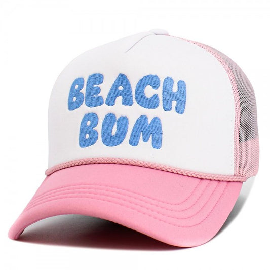 Vintage Embroidered "BEACH BUM" Trucker Hat