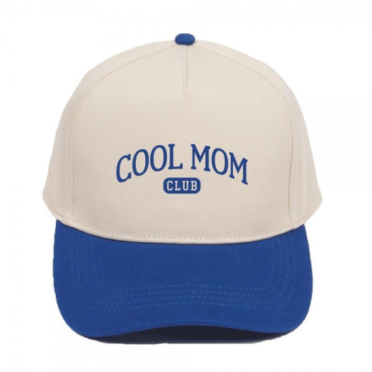 "Cool Mom Club" Embroidered Two Tone Baseball Cap