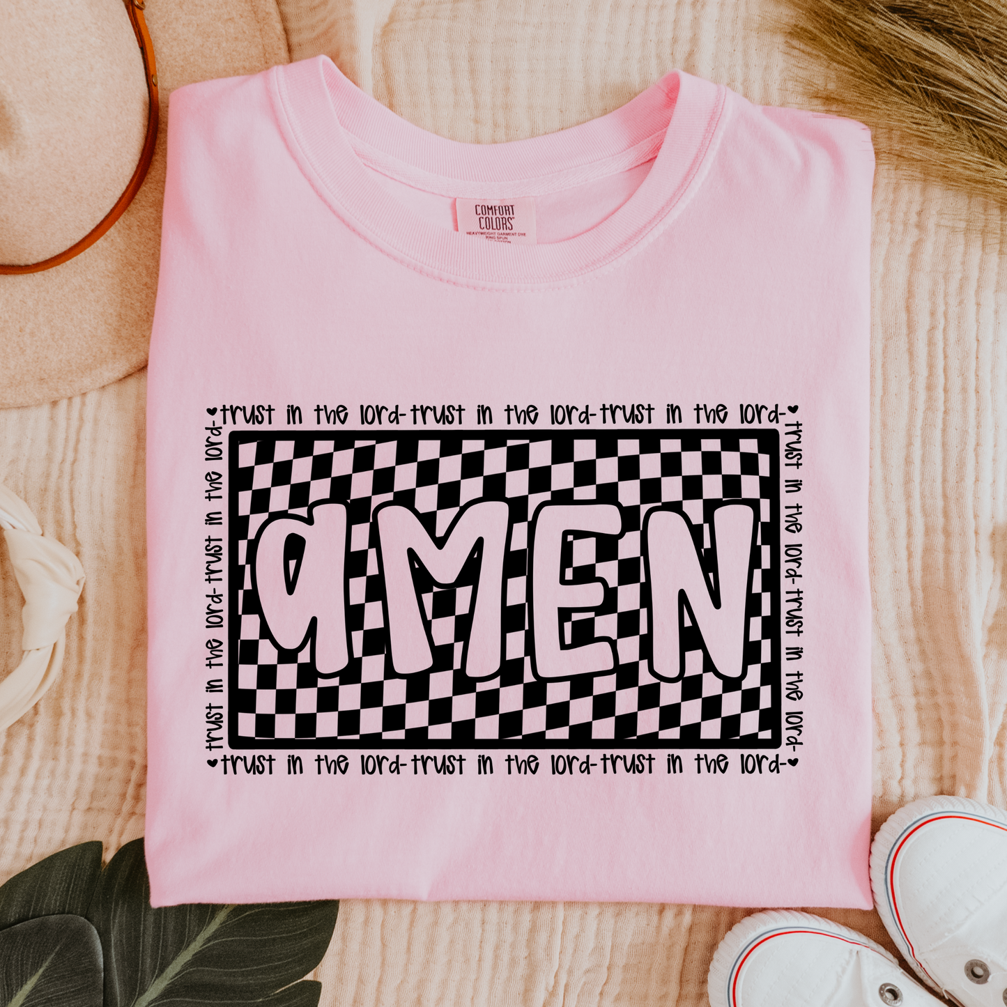 Checker Amen Comfort Colors Tee