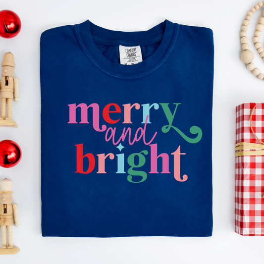 Merry and Bright Comfort Colors Tee