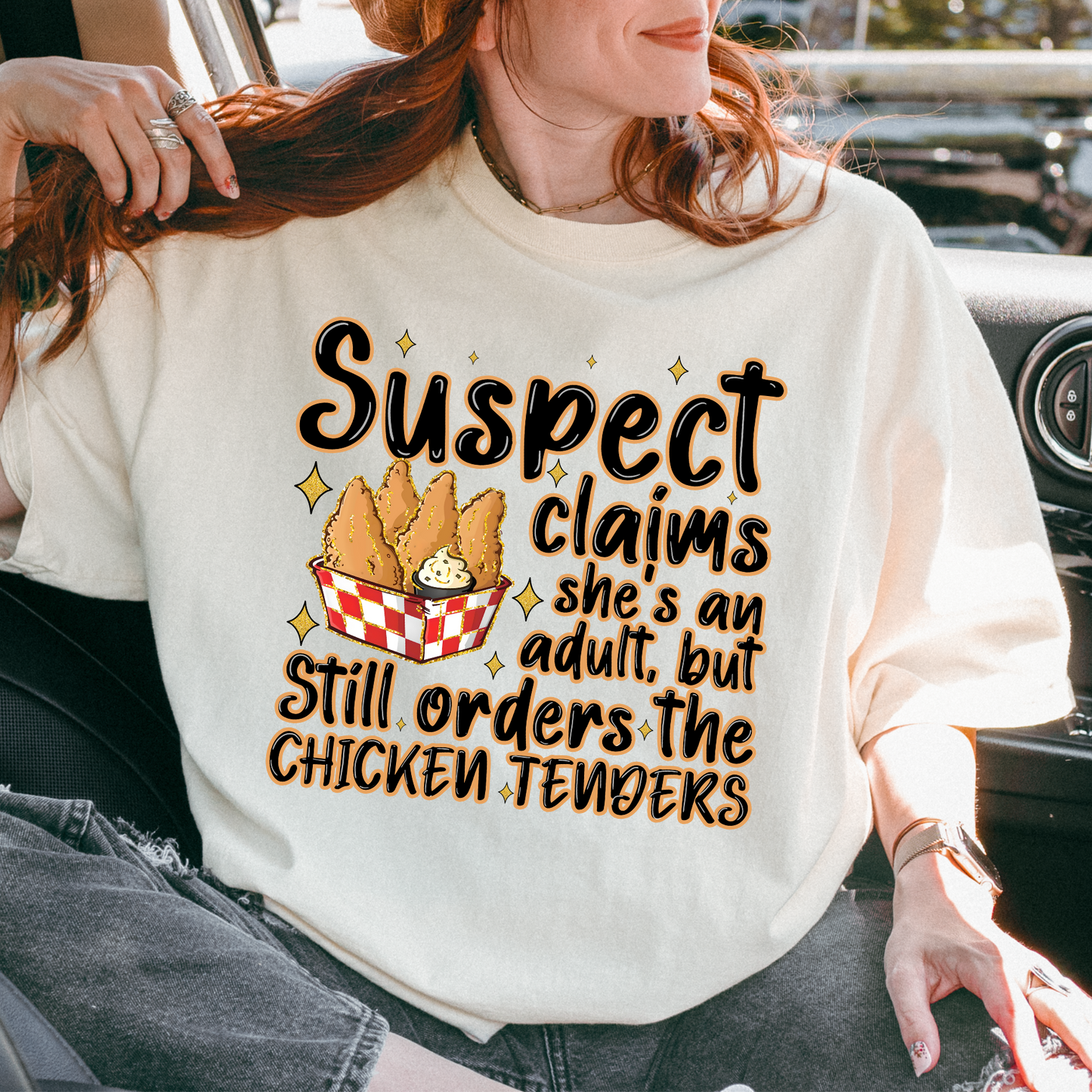 Suspect Chicken Nuggets Comfort Colors Tee