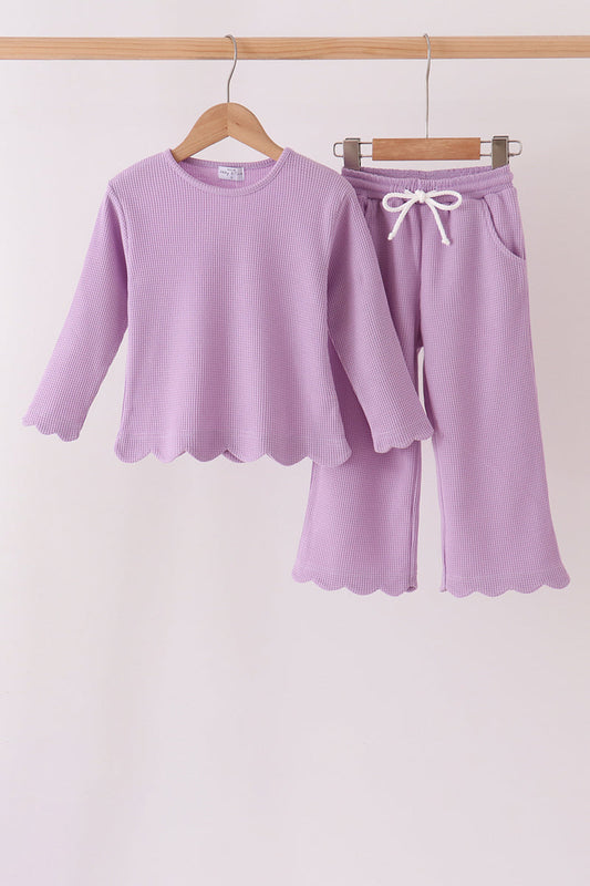 Lavender scalloped pants set 18mo -12YR