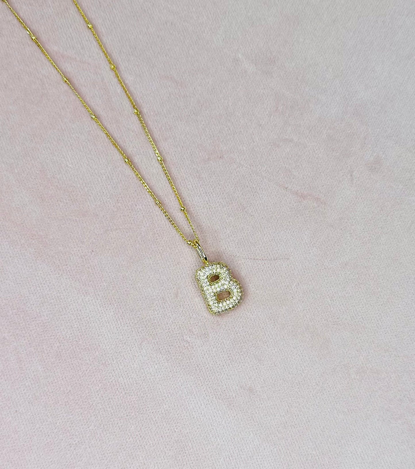 Bubble Letter Initial Charm