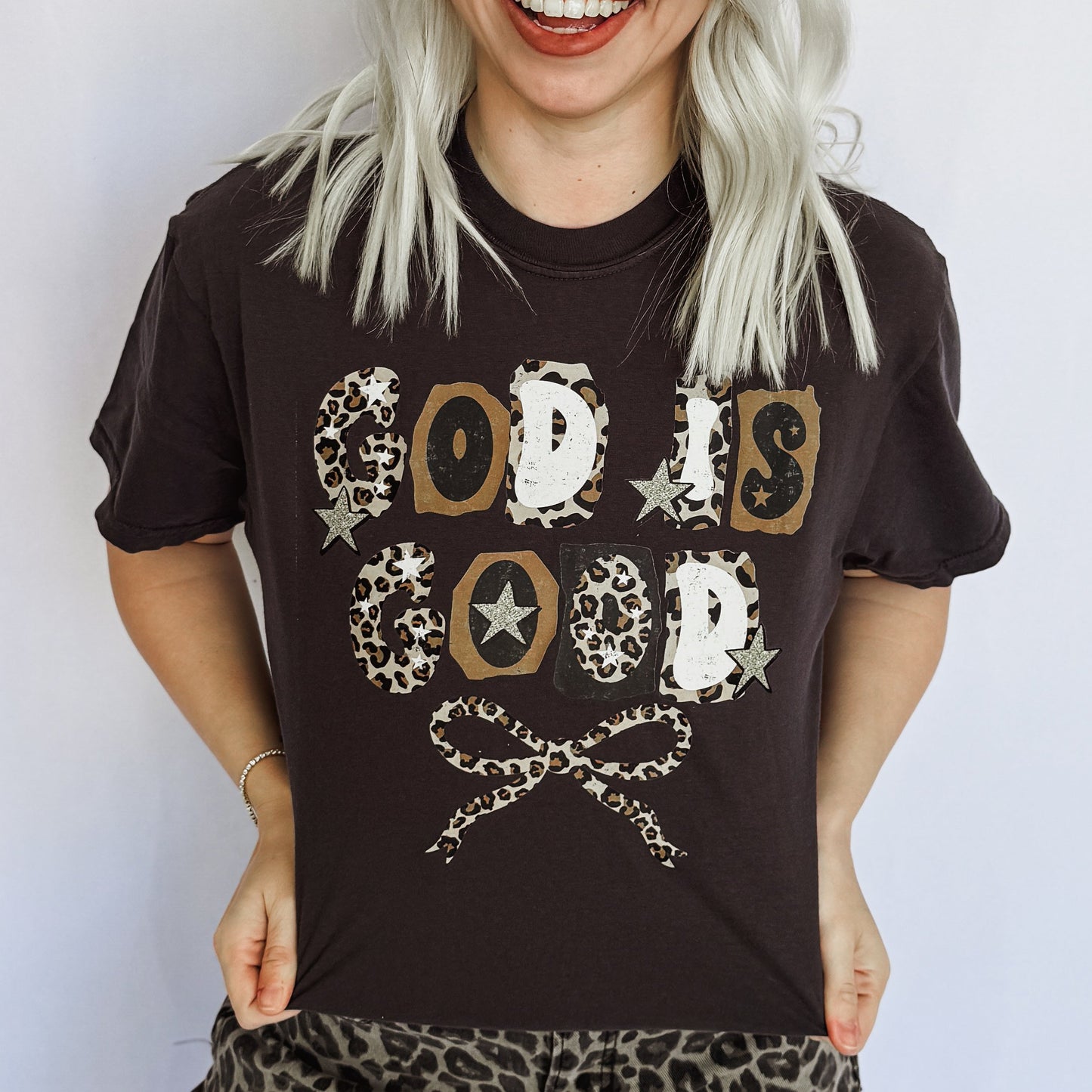 Leopard God Is Good Graphic Tee