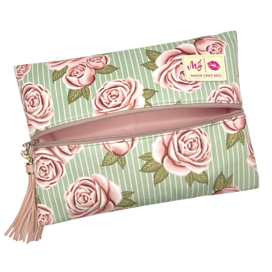 Cottage Rose Makeup Junkie Bag