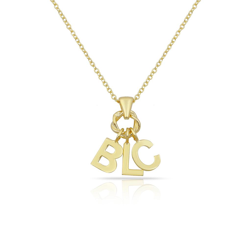 Water Resistant Custom Initial Charm Necklace