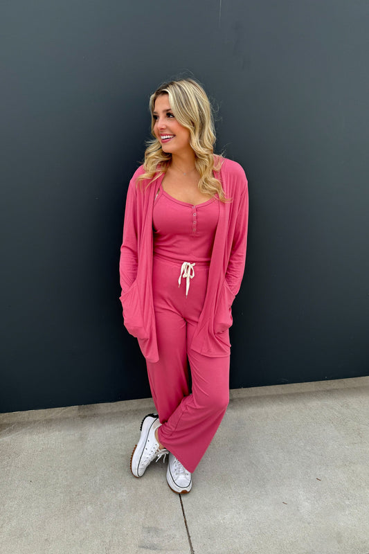 PREORDER- Soft Landing Romper + Cardigan Set