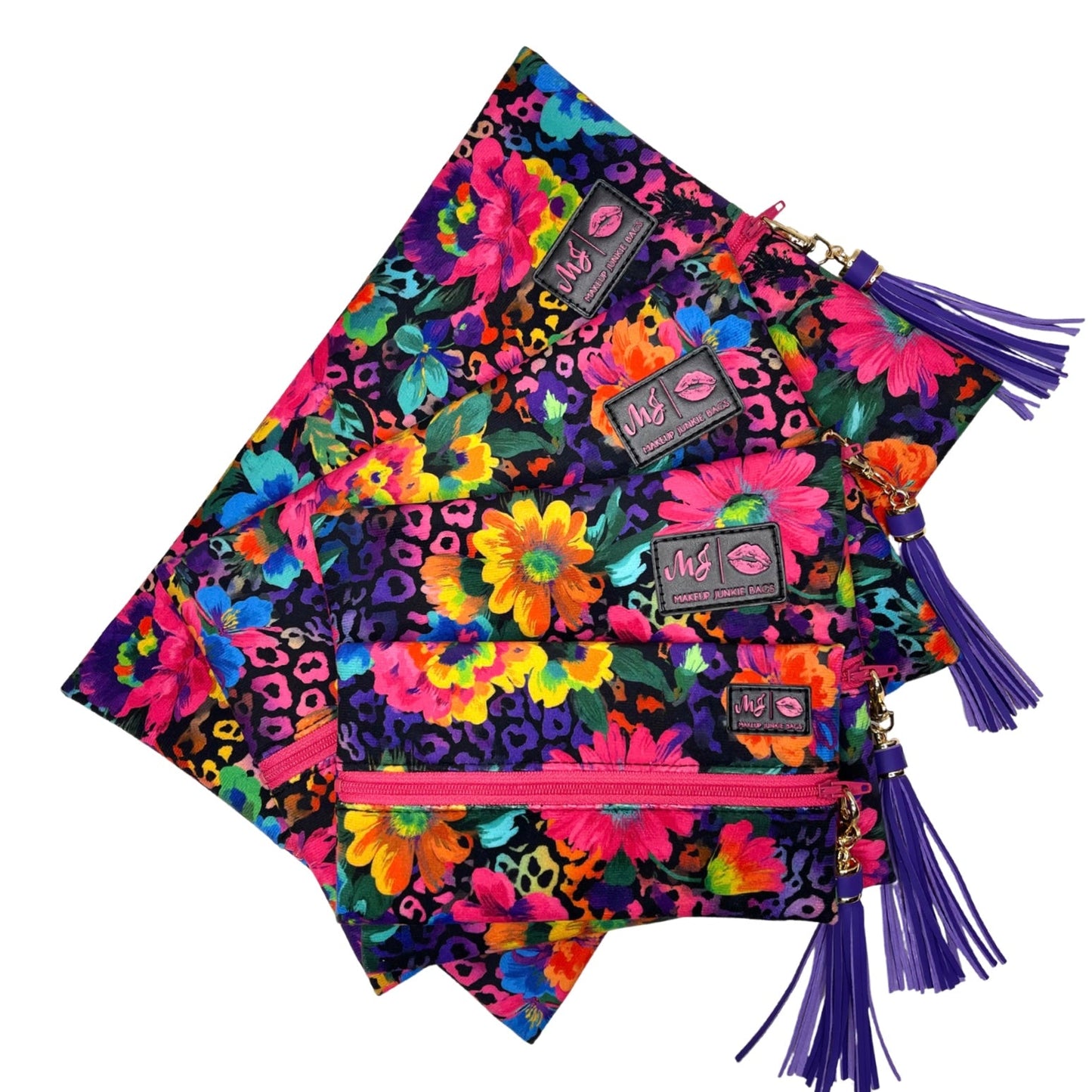 Happy Hour Flower Makeup Junkie Bag