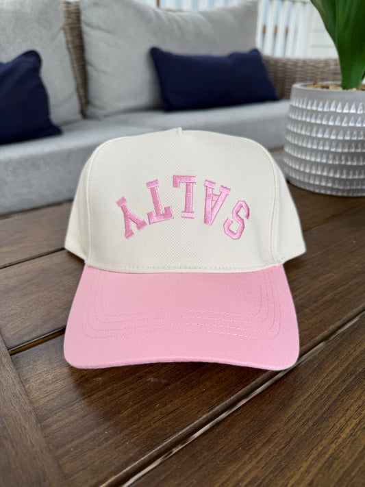 Upside Down 'Salty' Embroidered Two Tone Baseball Cap