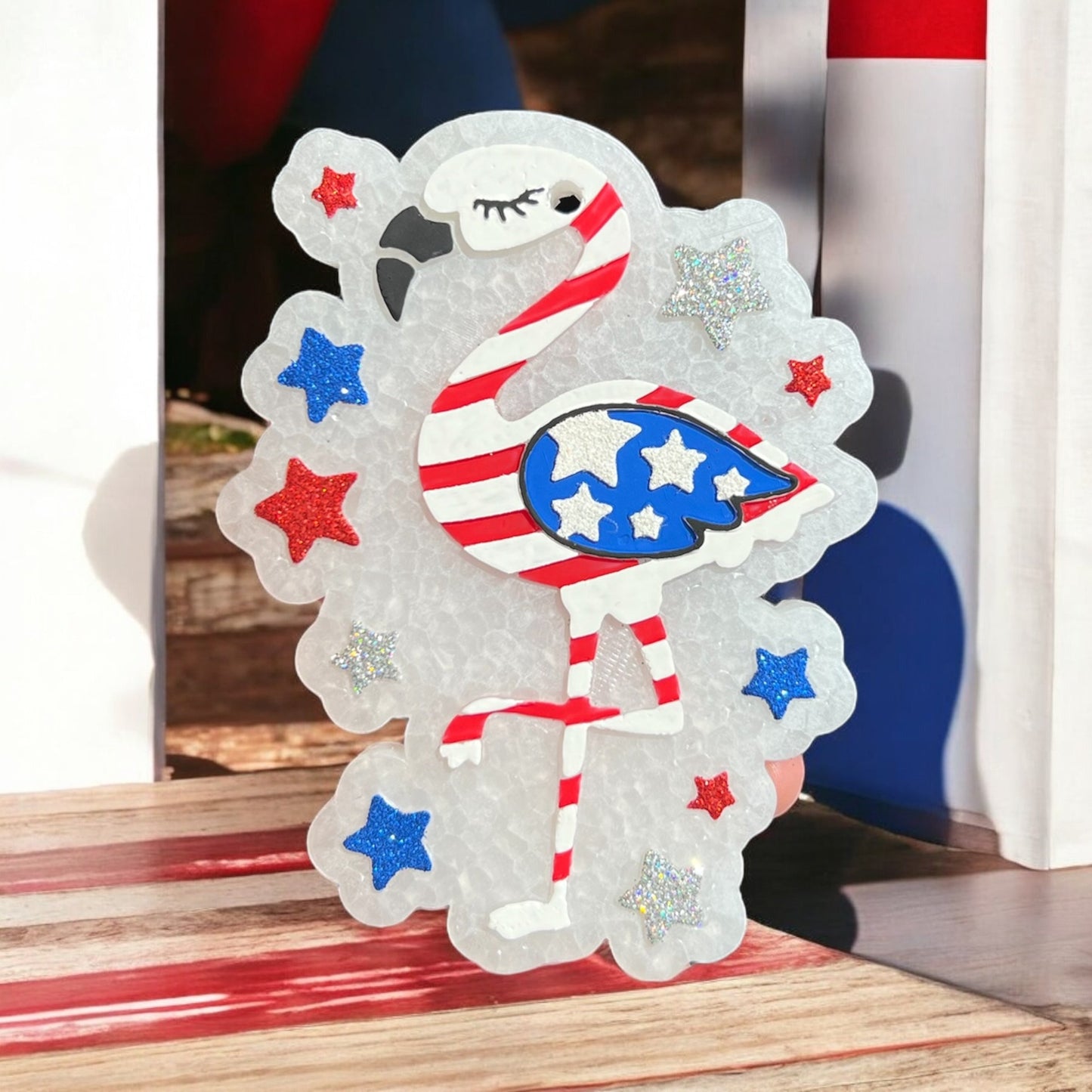 Red, White and Flamingo Freshie