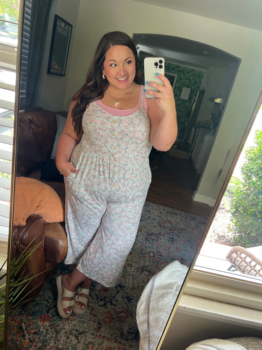 Lucky In Love Floral Jumpsuit