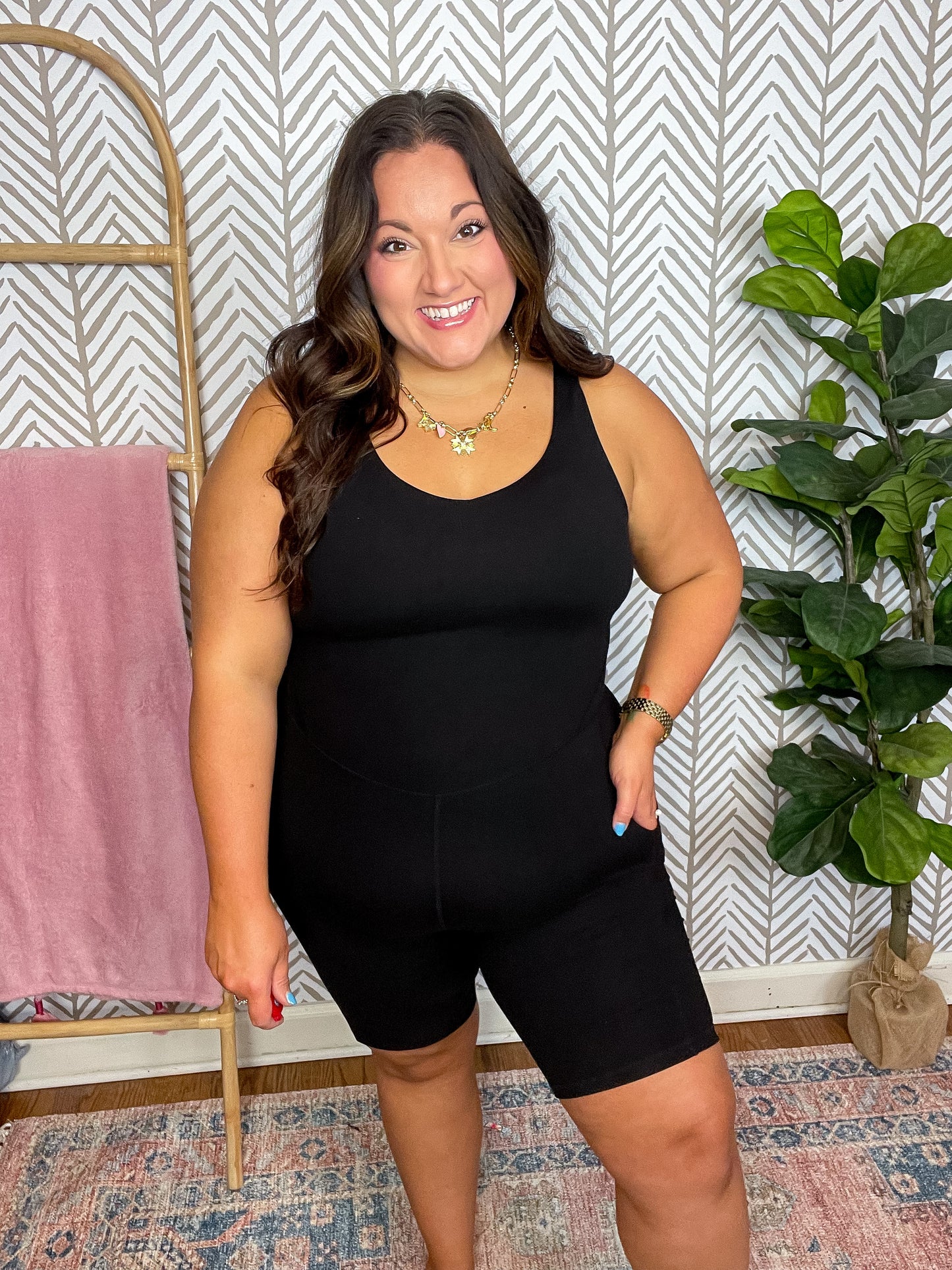 Sun Salutations Body Suit in Black