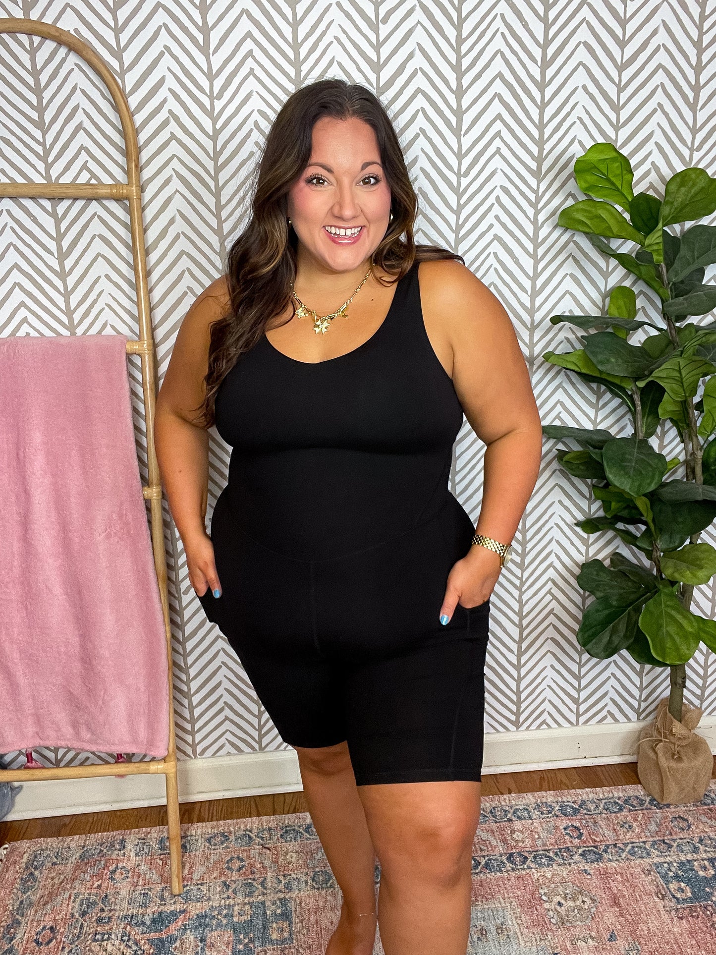 Sun Salutations Body Suit in Black