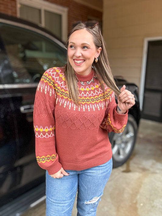 Cozy Chalet Fair Isle Sweater