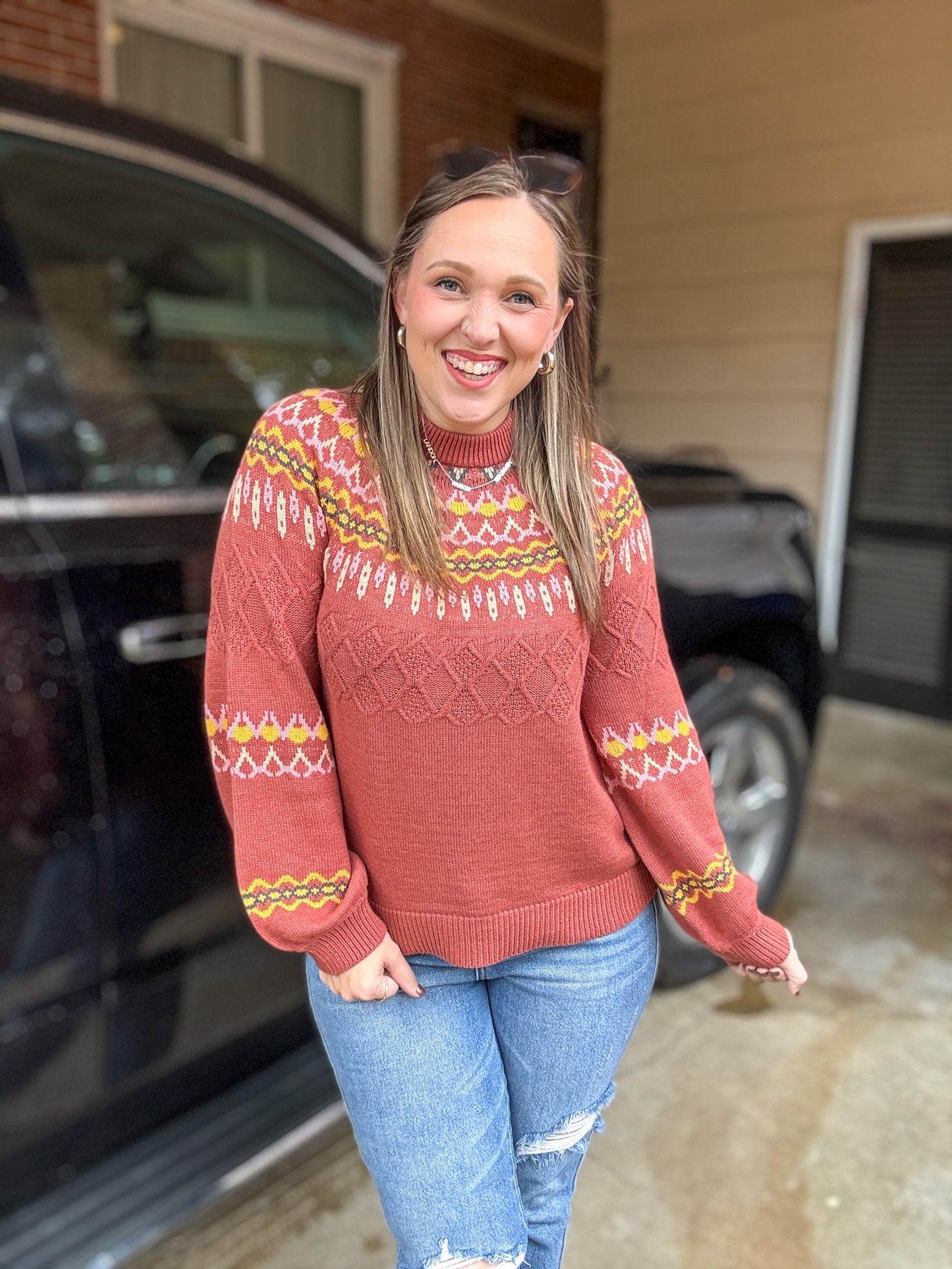 Cozy Chalet Fair Isle Sweater