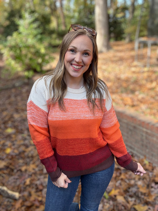 All Too Well Color Block Sweater