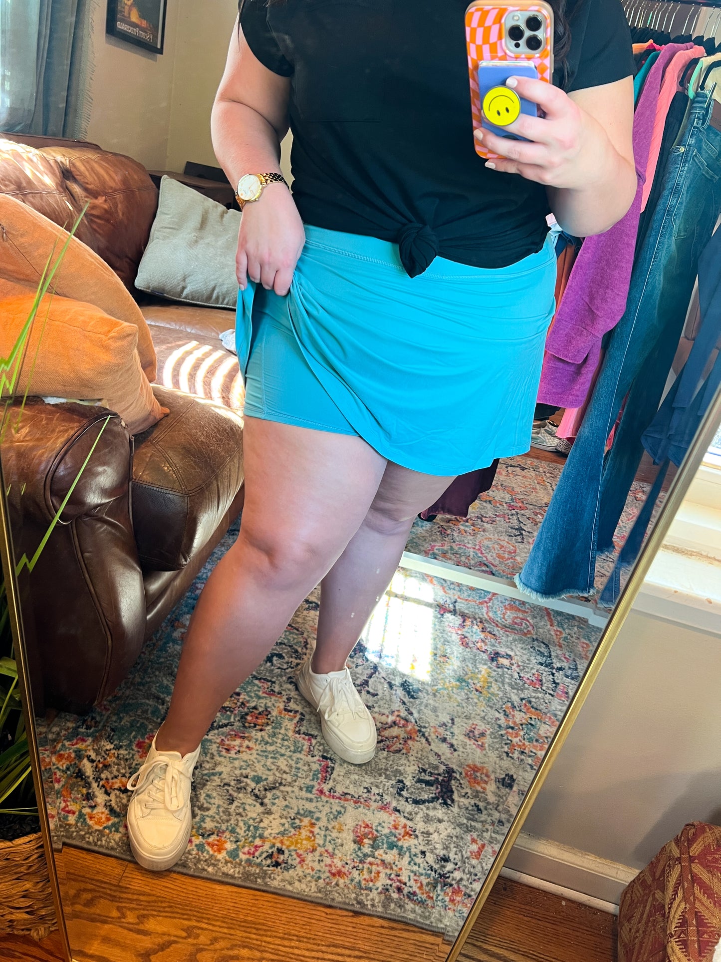 Game, Set and Match Tennis Skort in Tidal Wave