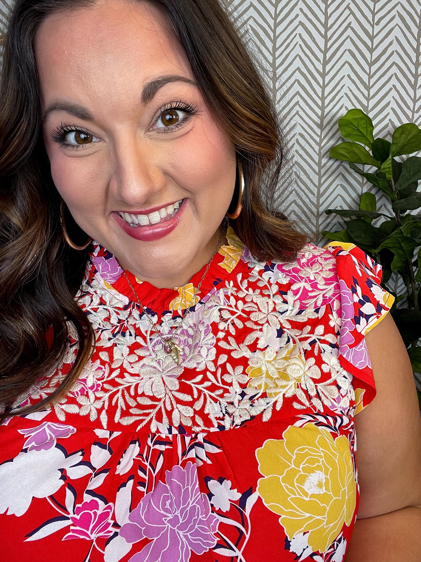 Among The Flowers Floral Top