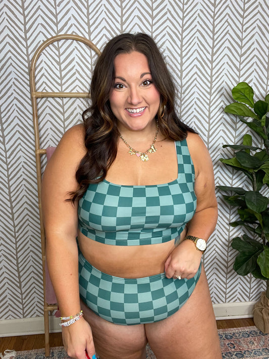 Bali Checkered Swim Top