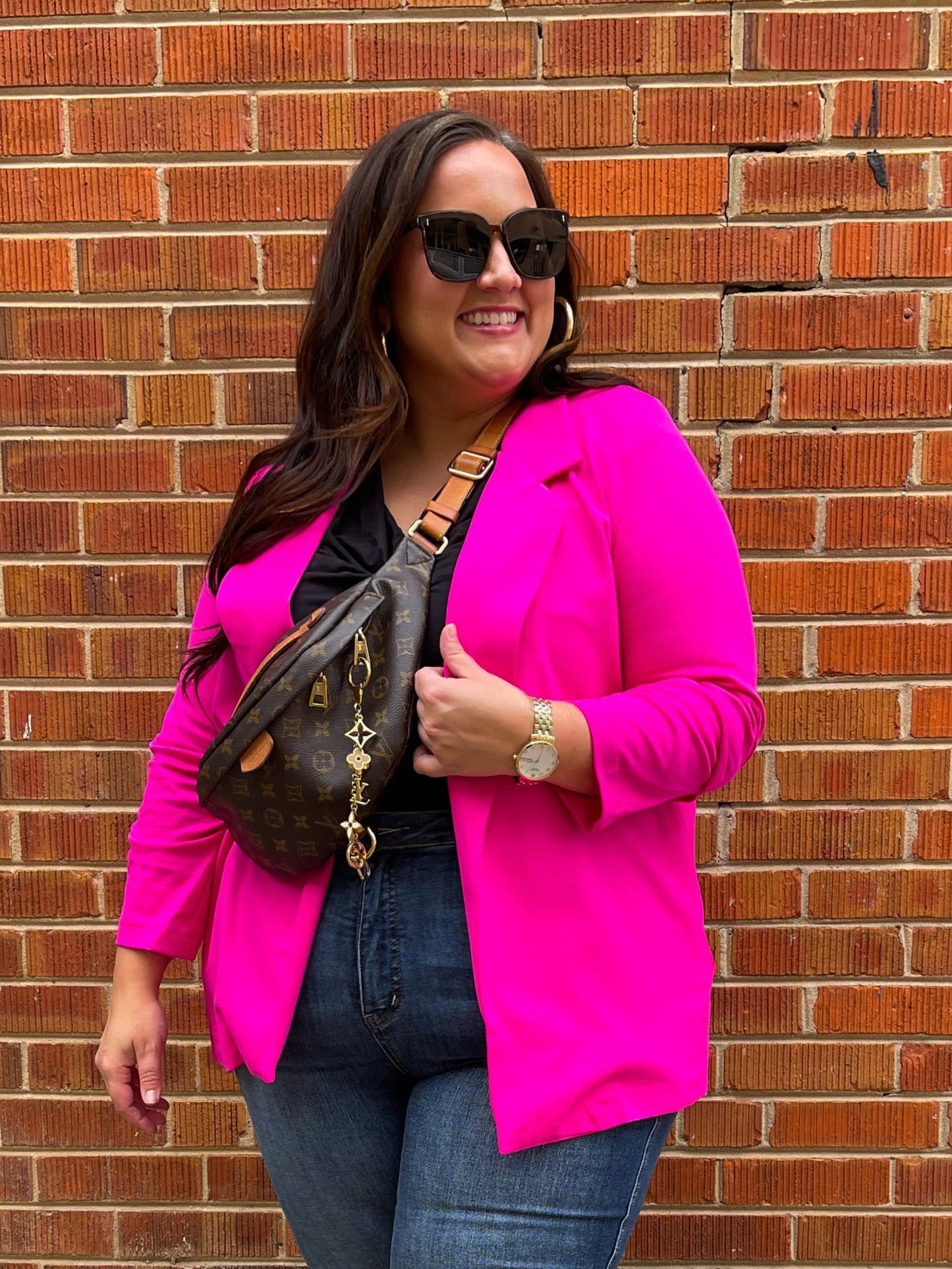 Magic 3/4 Blazer in Hot Pink