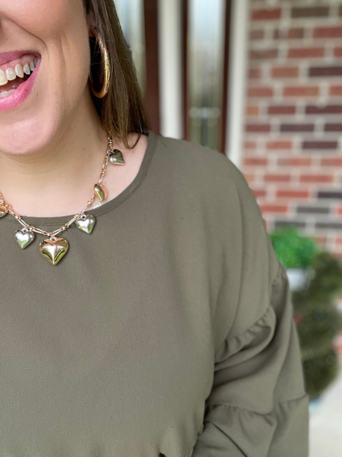 Take Me Home Olive Babydoll Blouse