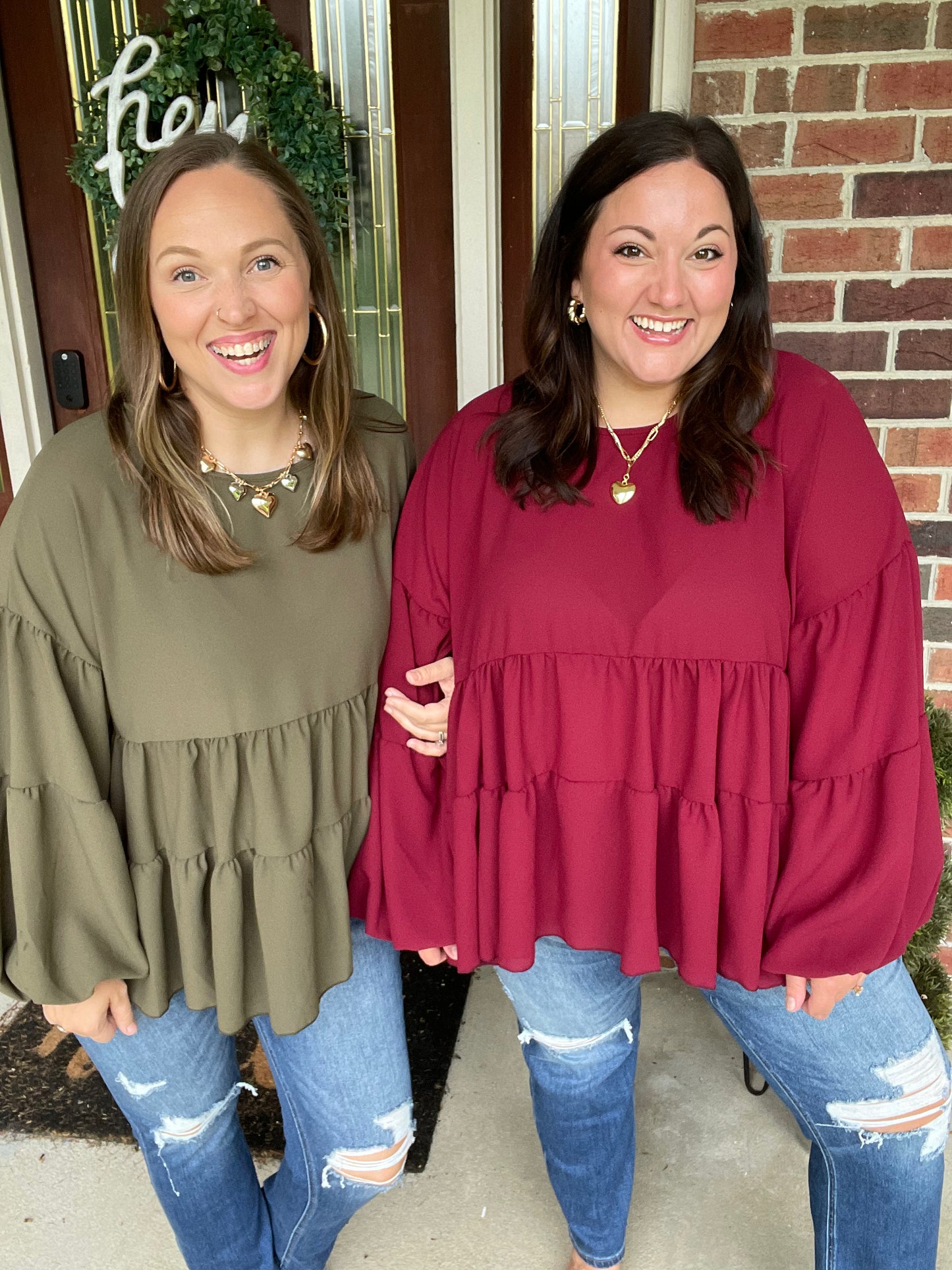 Take Me Home Olive Babydoll Blouse
