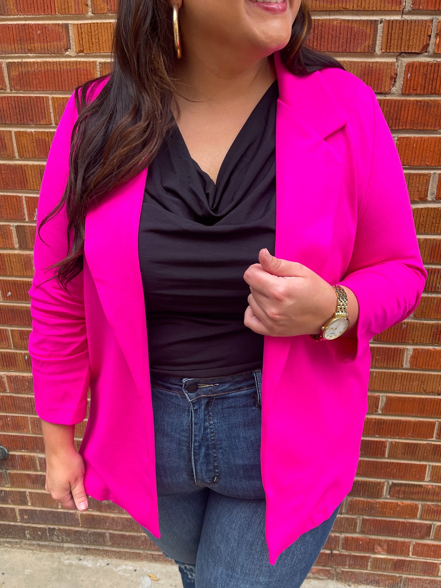 Magic 3/4 Blazer in Hot Pink