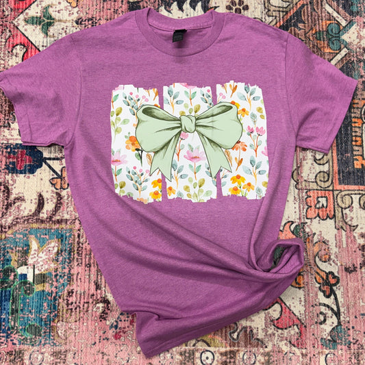 Floral Bow Graphic Tee