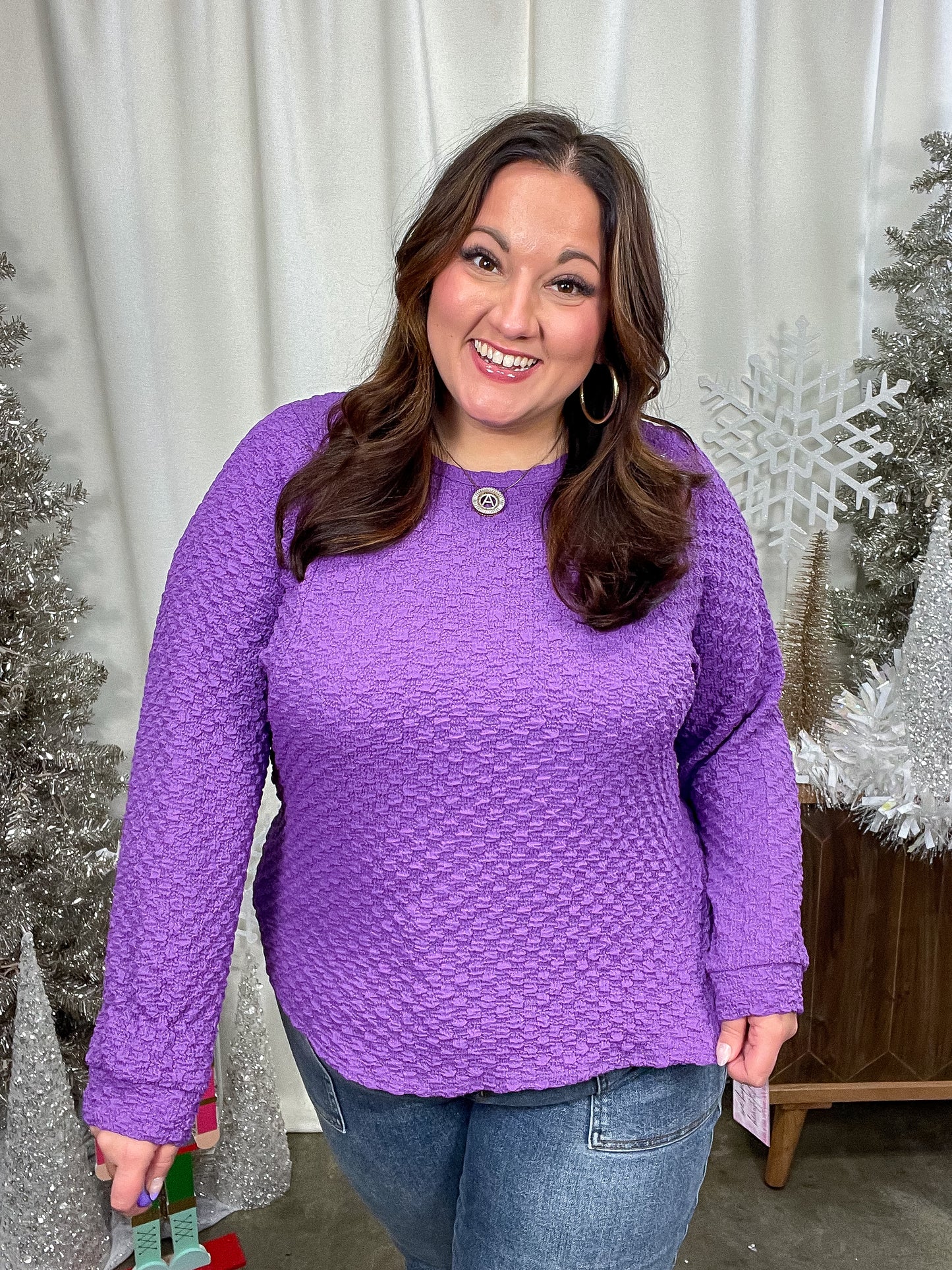 Thought It Over Textured Pullover