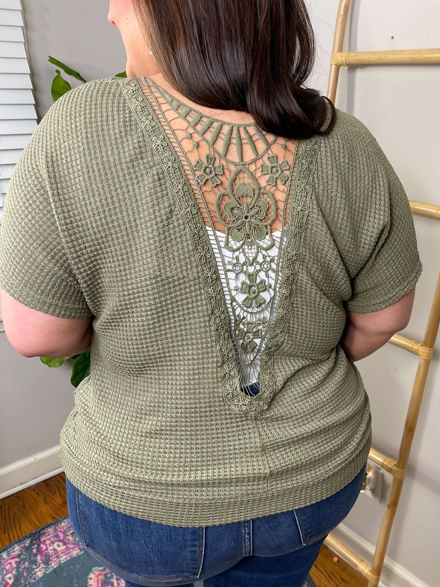 Secret Detail Lace Back Top