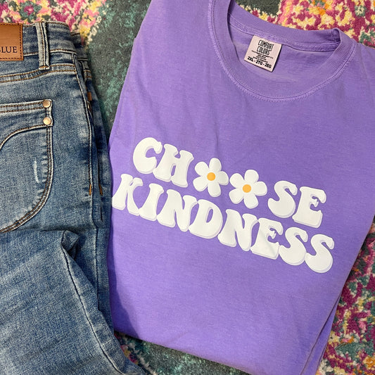 Choose Kindness Daisy Comfort Colors tee