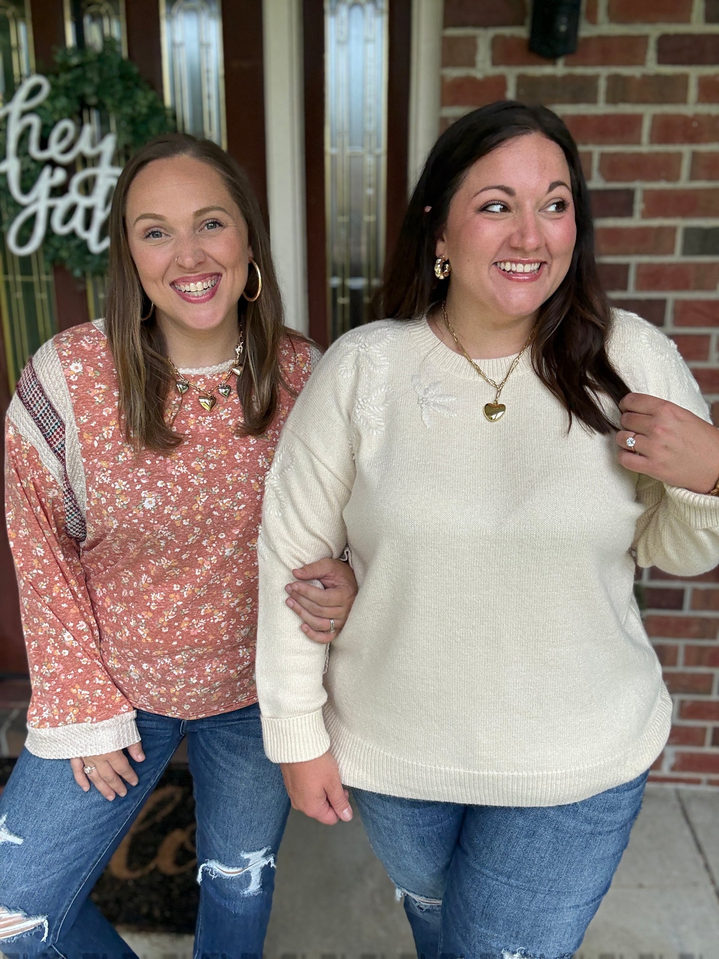 Mellow Musings Taupe Embroidered Sweater