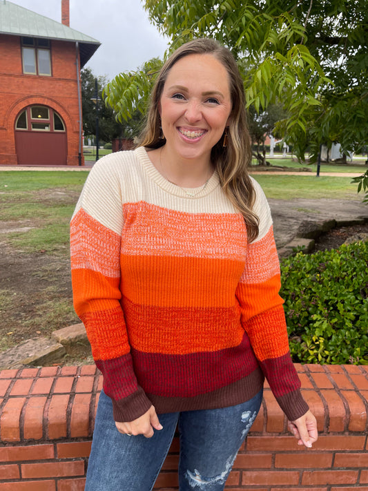 All Too Well Color Block Sweater