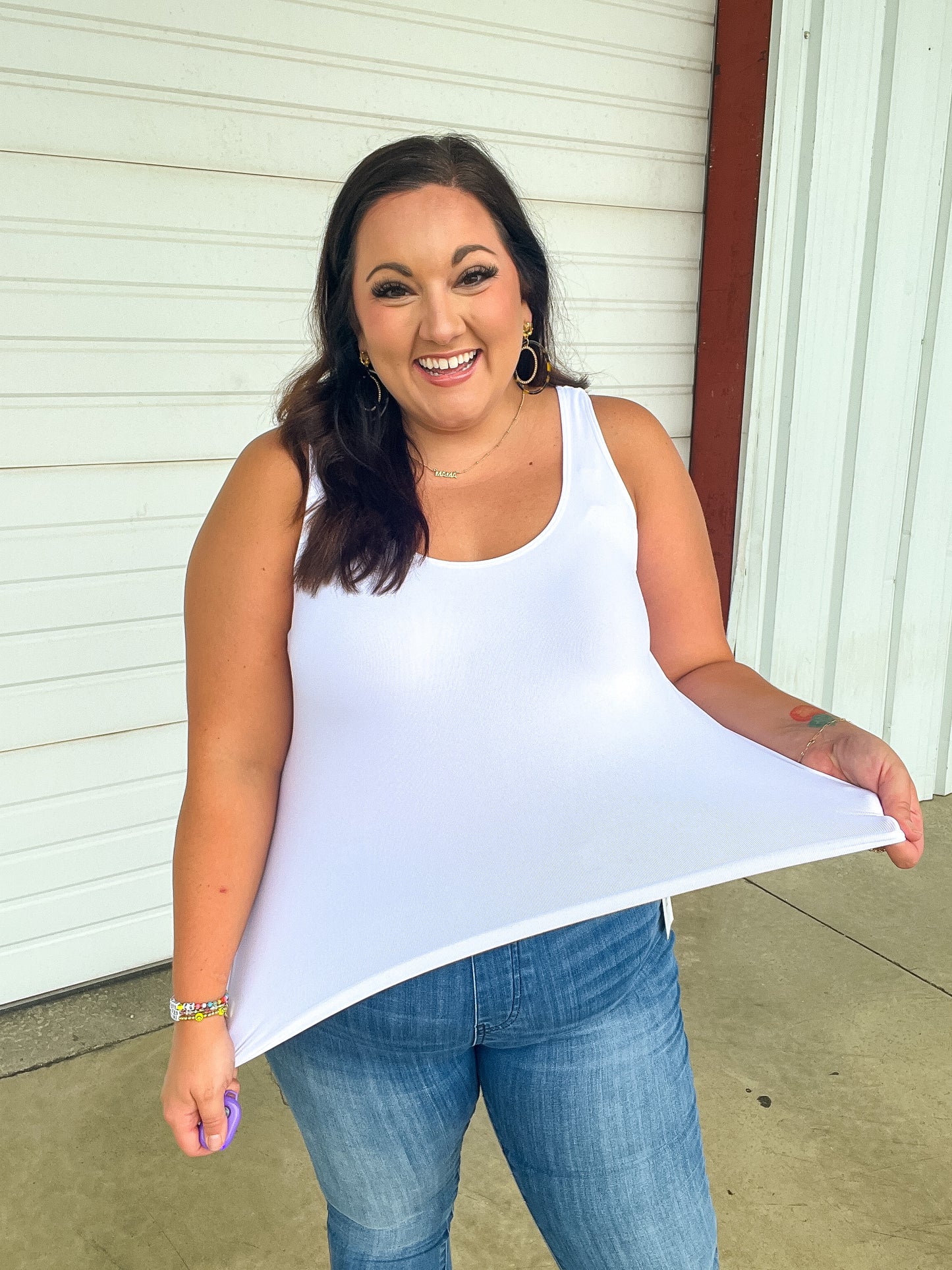 Carefree Seamless Reversible Tank in White