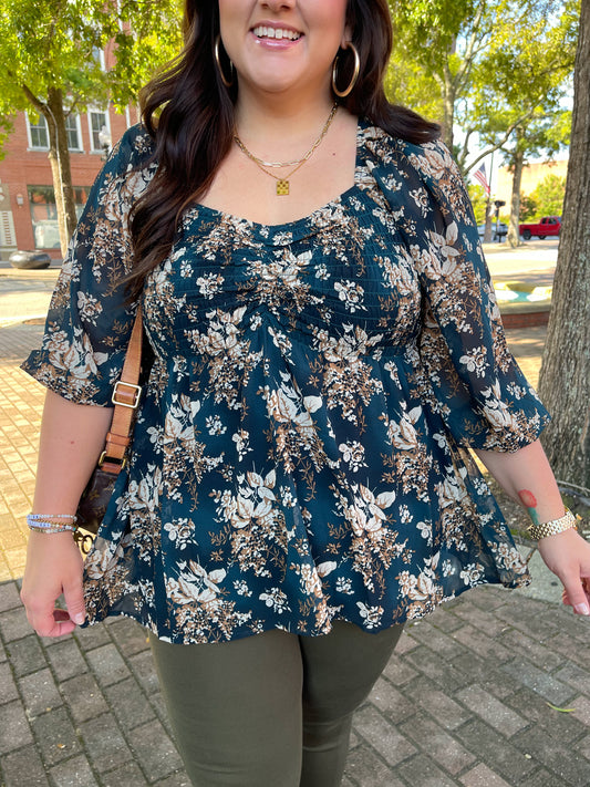 New Beginnings Square Neck Blouse