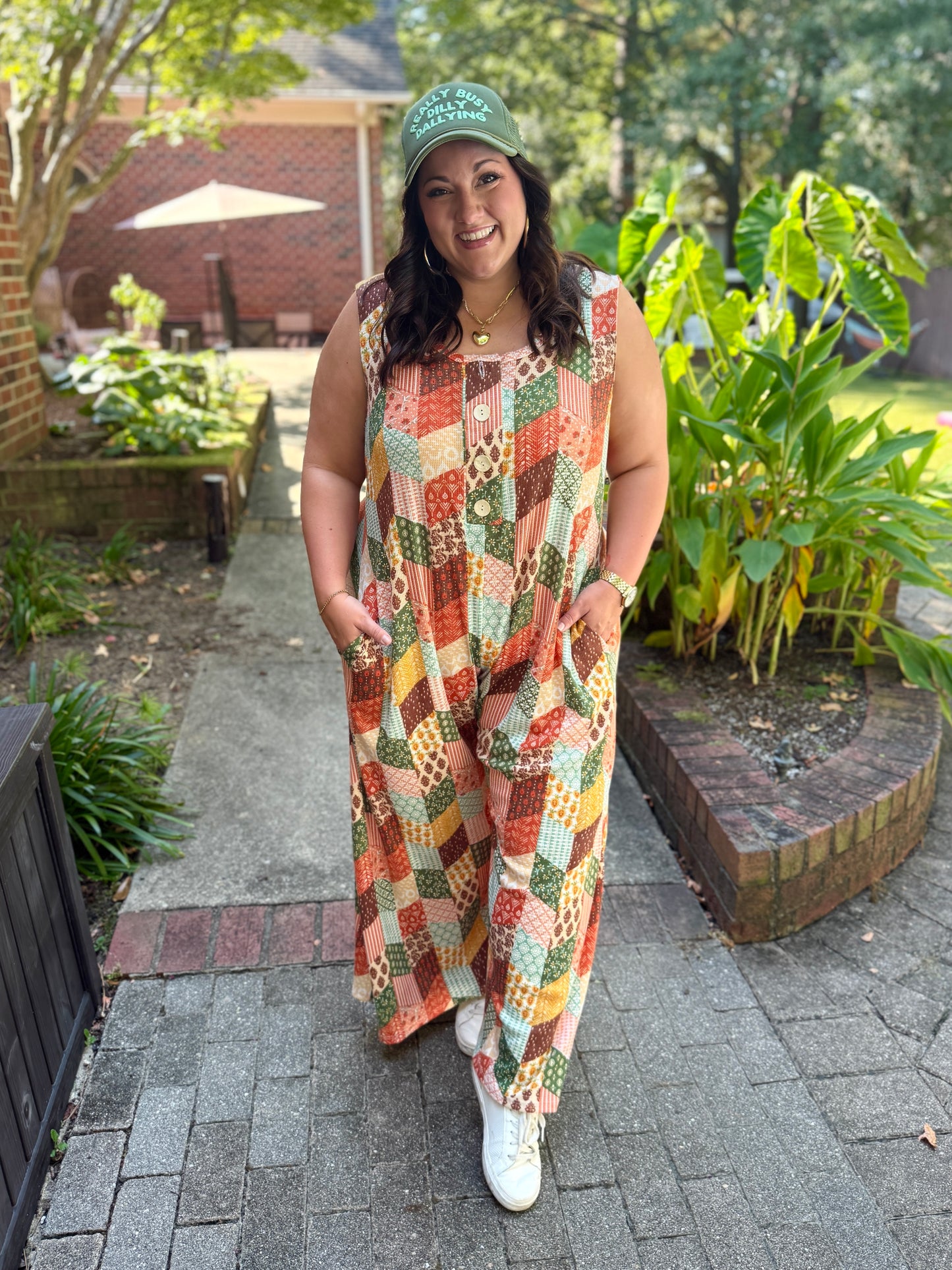Easy Does It Patchwork Wide Leg Jumper