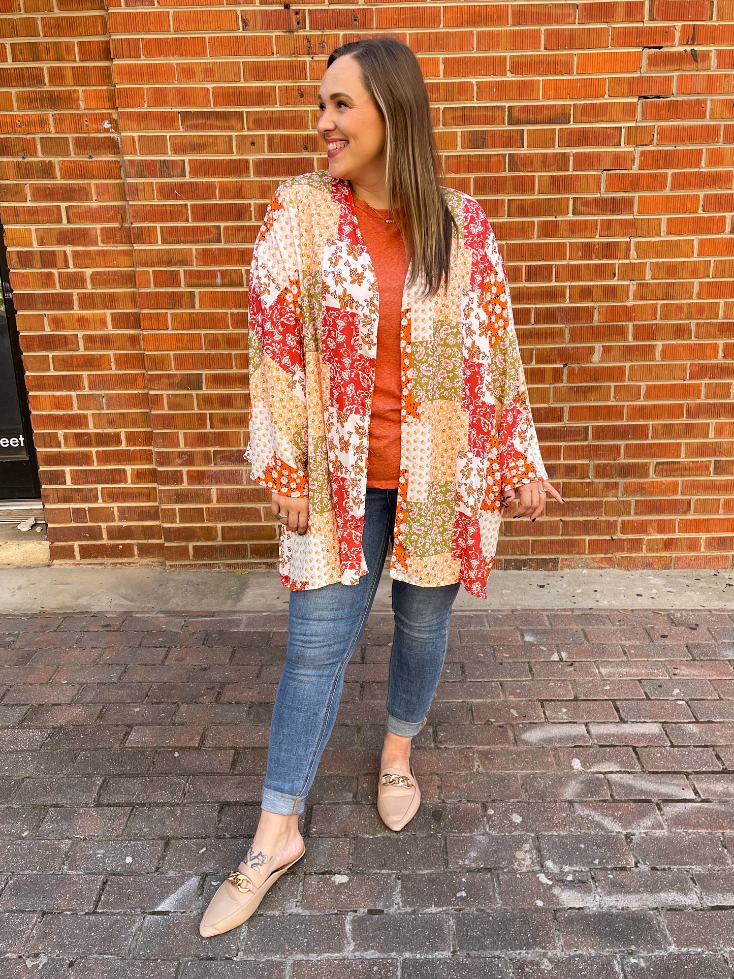 Patchwork Mixed Floral Kimono