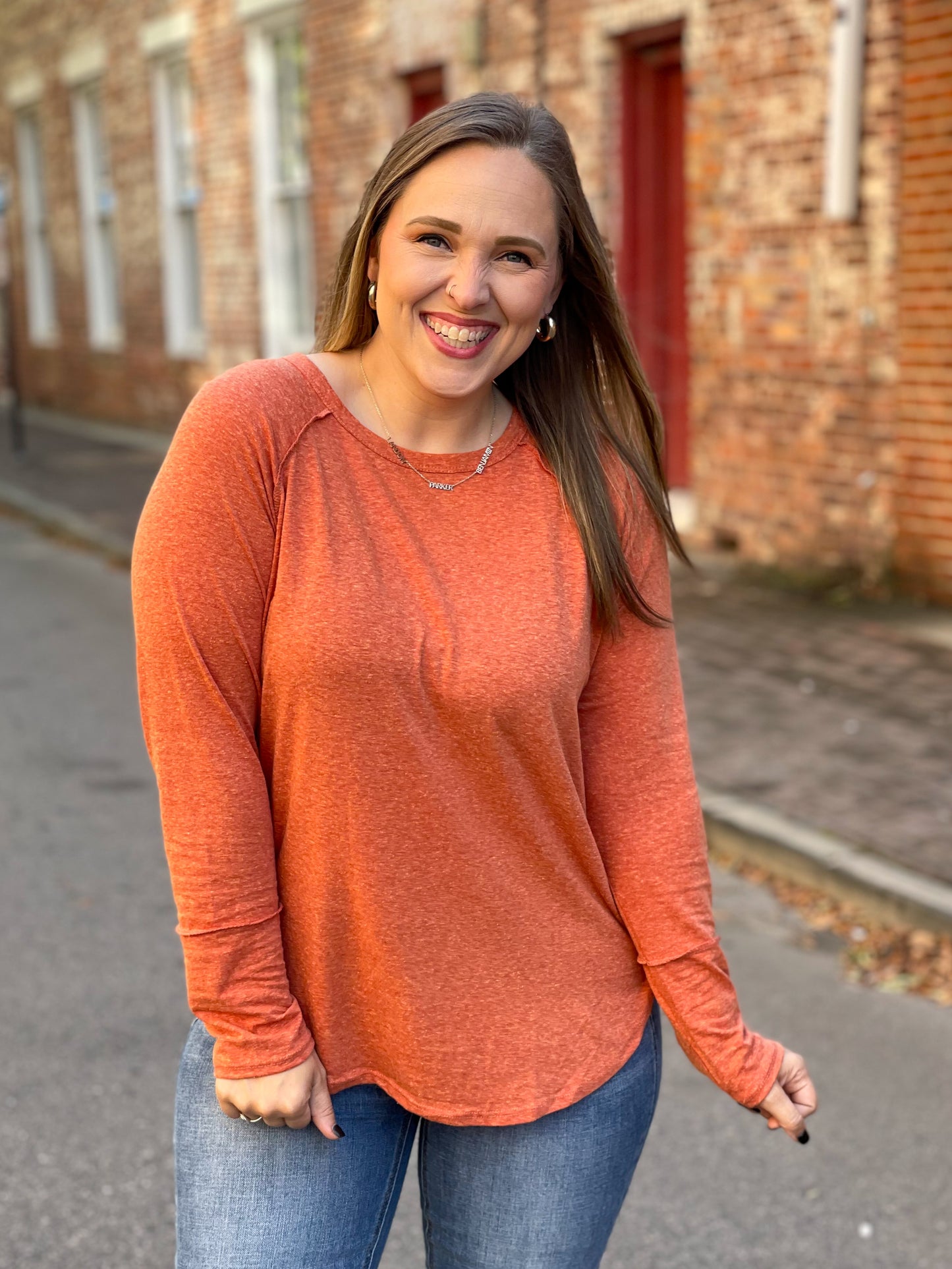 Rustic Charm Long Sleeve Top