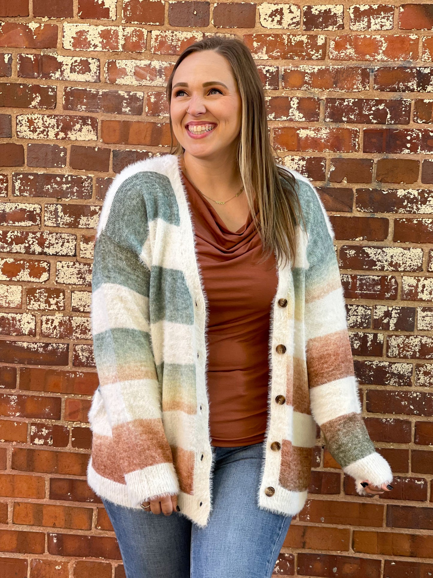 Ombre Feelings Striped Cardigan