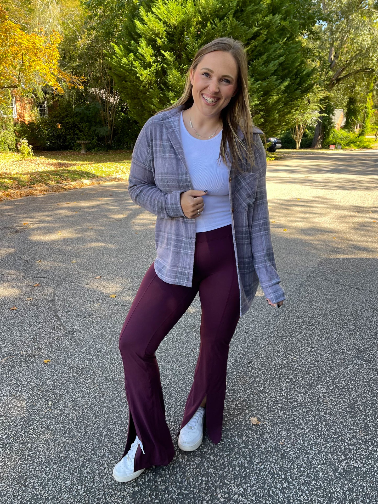 Stamina Stride Flare Leggings in Wine